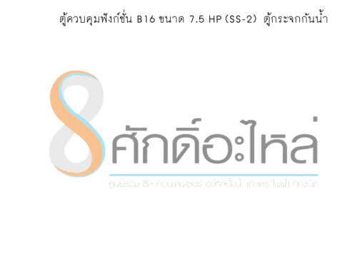 ตู้ควบคุมฟังก์ชั่น B16 ขนาด 7.5 HP (SS-2)  ตู้กระจกกันน้ำ